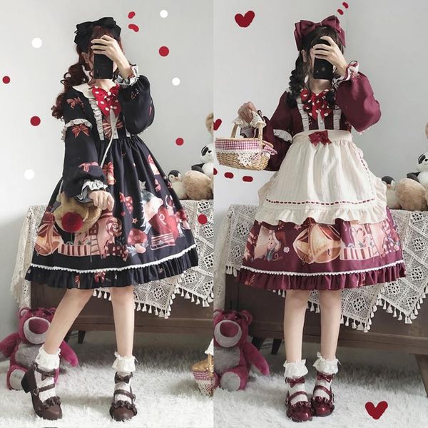 original design authentic new japanese soft girl lolita lolita christmas party daily full op dress, Blue
original design authentic new japanese soft girl lolita lolita christmas party daily full op dress, Blue