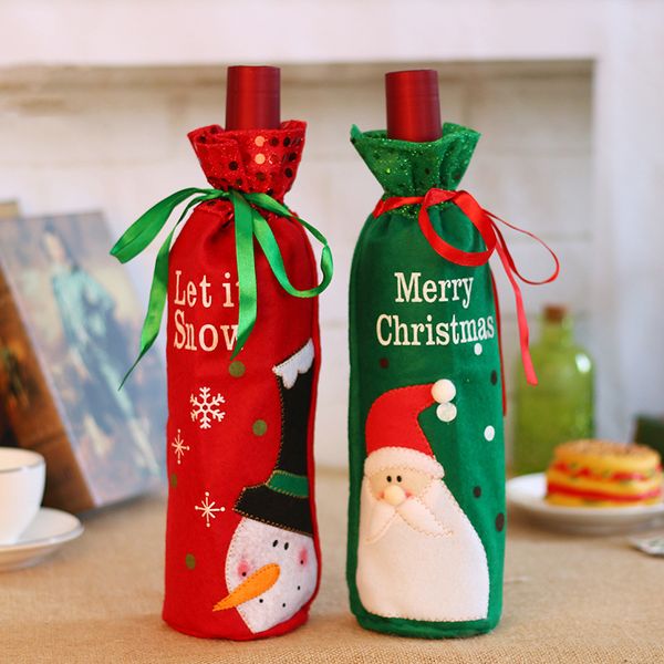 christmas decorations red wine bottle cover champagne bags festival home decoration gift bag
christmas decorations red wine bottle cover champagne bags festival home decoration gift bag
