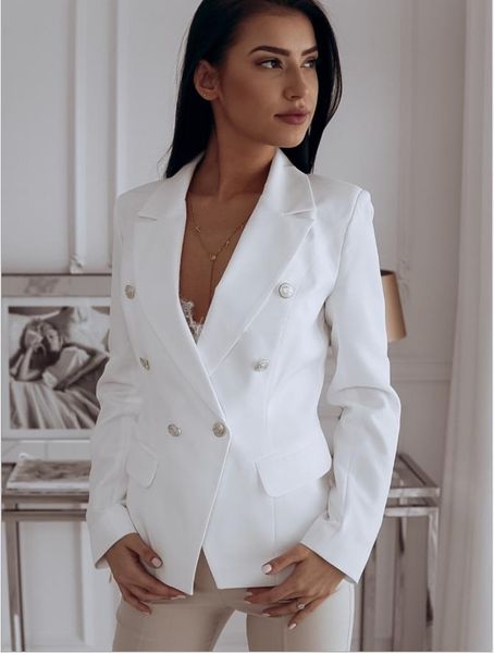 2019 fashion autumn women blazer long sleeve v neck button casual blazers elegant ladies business clothes, White;black
2019 fashion autumn women blazer long sleeve v neck button casual blazers elegant ladies business clothes, White;black