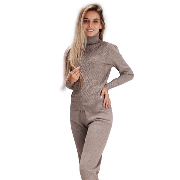 female knitted suits high collar two piece set and pants womans gymnastics knitting costume woman two piece outfits, White
female knitted suits high collar two piece set and pants womans gymnastics knitting costume woman two piece outfits, White