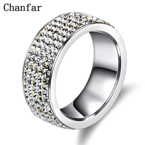 chanfar 5 rows crystal stainless steel ring women for elegant full finger love wedding engagement rings jewelry men, Slivery;golden
chanfar 5 rows crystal stainless steel ring women for elegant full finger love wedding engagement rings jewelry men, Slivery;golden
