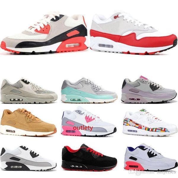 2019 new arrivel 90 running shoes for men womens laser pink triple white black infrared essential bred sports sneaker trainers size 36-45
2019 new arrivel 90 running shoes for men womens laser pink triple white black infrared essential bred sports sneaker trainers size 36-45