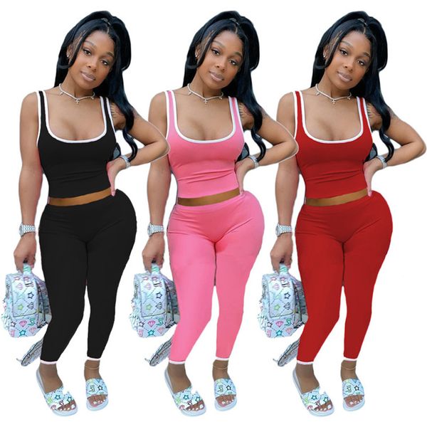 women sports two piece sets solid color tracksuit sleeveless tank legging summer clothing jogger suit casual outfits sportswear 3416, White
women sports two piece sets solid color tracksuit sleeveless tank legging summer clothing jogger suit casual outfits sportswear 3416, White