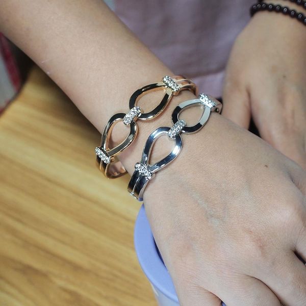 alloy crystal bangles bracelets for women new design metal statement cuff bangles party jewelry gift ukmoc, Black
alloy crystal bangles bracelets for women new design metal statement cuff bangles party jewelry gift ukmoc, Black