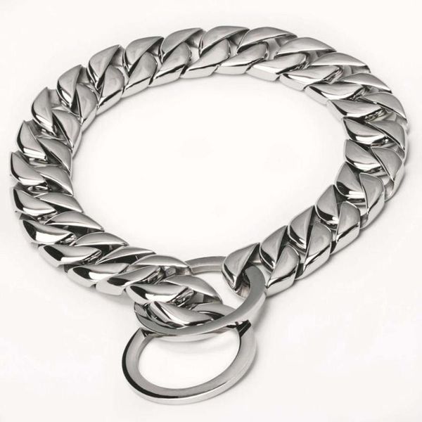 punk new dog choke cuban chain silver color dog collar strong stainless steel metal slip chain training collar
punk new dog choke cuban chain silver color dog collar strong stainless steel metal slip chain training collar
