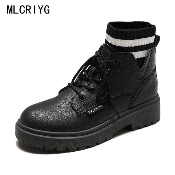 size 35-40 2019 new ankle boots women winter novelty lace up fashion shoes woman flat heels young ladies casual boot, Black
size 35-40 2019 new ankle boots women winter novelty lace up fashion shoes woman flat heels young ladies casual boot, Black