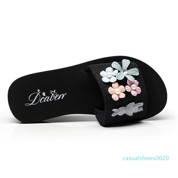 sagace 2019 summer women's pearl flower word-slip thick bottom non-slip flat sandals and slippers outdoor beach shoes c20, Black
sagace 2019 summer women's pearl flower word-slip thick bottom non-slip flat sandals and slippers outdoor beach shoes c20, Black