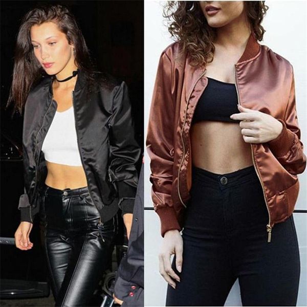 bomber jacket women zipper up retro coat spring 2019 fall long sleeve basic plus size black short biker coats and jackets female, Black;brown
bomber jacket women zipper up retro coat spring 2019 fall long sleeve basic plus size black short biker coats and jackets female, Black;brown