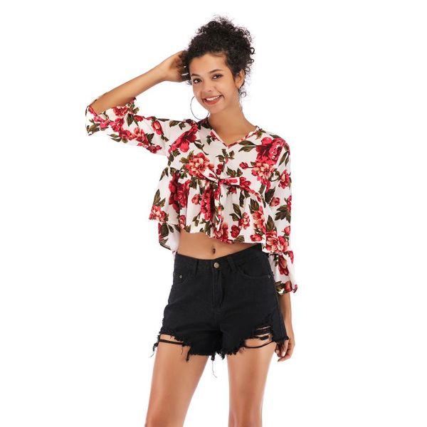 flare рукавом v-образным вырезом лук печати сладкий оборками шифон crop top женщины рубашка vetement femme ropa para mujer дам блуза kleding, White
flare рукавом v-образным вырезом лук печати сладкий оборками шифон crop top женщины рубашка vetement femme ropa para mujer дам блуза kleding, White