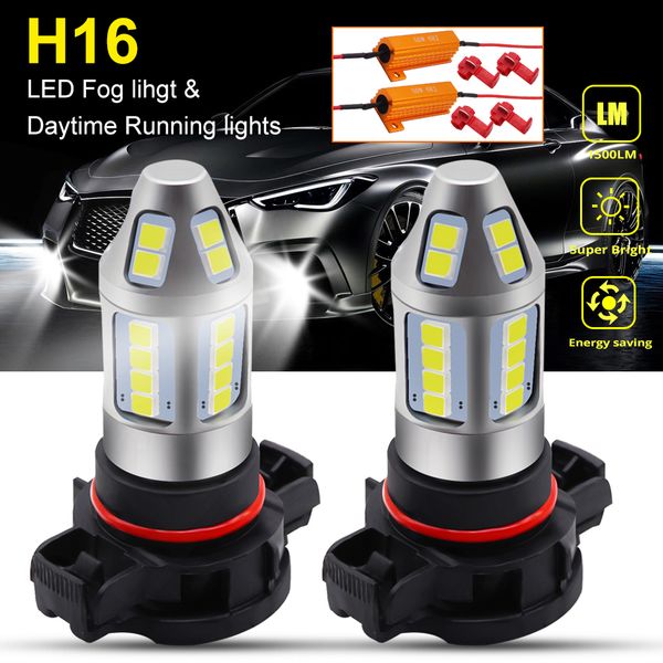 2pcs h16 led car fog lamp 150w with decoder high power 3030 30 chips waterproof white auto front headlamp fog driving light 12v
2pcs h16 led car fog lamp 150w with decoder high power 3030 30 chips waterproof white auto front headlamp fog driving light 12v