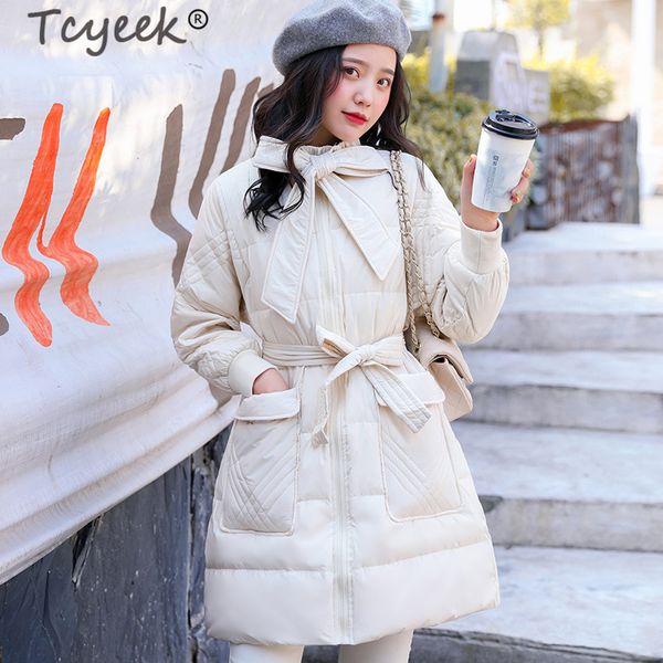 tcyeek winter coat female fashion women's down jacket + belt korean thick long duck down jackets casual warm coats hiver 190425, Black
tcyeek winter coat female fashion women's down jacket + belt korean thick long duck down jackets casual warm coats hiver 190425, Black