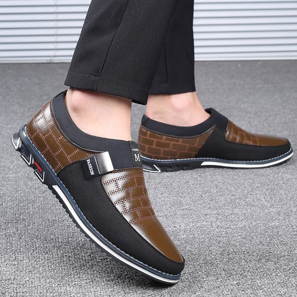 Formal shoes men Plus Size 48 Slip on Loafers Leather shoes men Breathable Rubber Non slip Mens dress shoes 2019, Black
Formal shoes men Plus Size 48 Slip on Loafers Leather shoes men Breathable Rubber Non slip Mens dress shoes 2019, Black