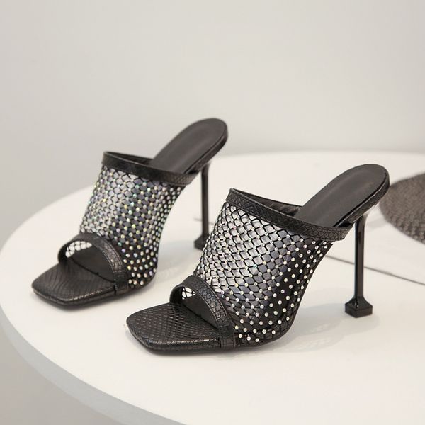 shoes womens slippers outdoor heeled mules slides thin heels jelly flip flops peep toe pantofle high designer glitter, Black
shoes womens slippers outdoor heeled mules slides thin heels jelly flip flops peep toe pantofle high designer glitter, Black