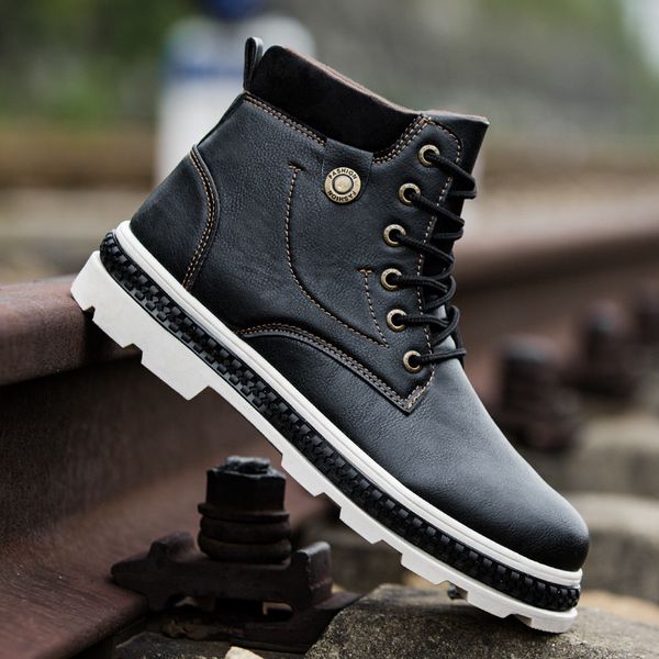 winter outdoor warm boots plus cottontooling boots plus velvet retro leather tide casual men's shoes, Black
winter outdoor warm boots plus cottontooling boots plus velvet retro leather tide casual men's shoes, Black