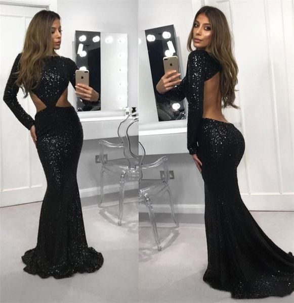 black sequined mermaid prom dresses 2019 long sleeve open back formal evening special occasion gowns long skirt cutaway sides
black sequined mermaid prom dresses 2019 long sleeve open back formal evening special occasion gowns long skirt cutaway sides