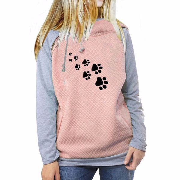 2018 new fashion funny cats footprints patterns kawaii sweatshirts femmes printing youth loose harajuku creative buckle, Black
2018 new fashion funny cats footprints patterns kawaii sweatshirts femmes printing youth loose harajuku creative buckle, Black