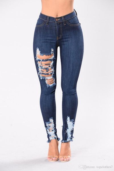 women skinny ripped hole jeans push up mid waist pants lady casual slim fit long pants female trousers, Blue
women skinny ripped hole jeans push up mid waist pants lady casual slim fit long pants female trousers, Blue