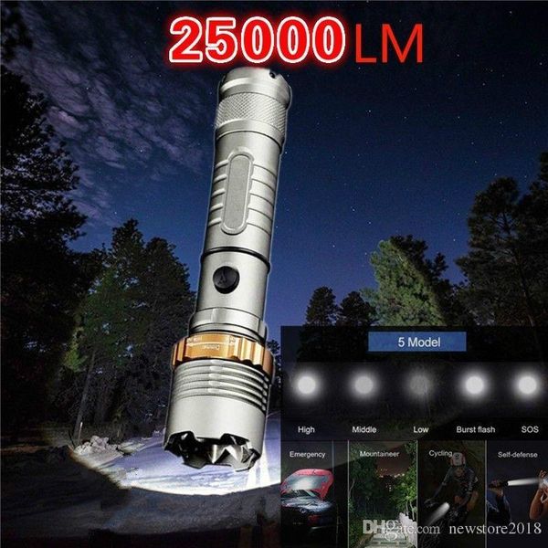 n новый светодиодный фонарик 25000 lm xml t6 факел масштабируемый водонепроницаемый фонарик led flash e180
n новый светодиодный фонарик 25000 lm xml t6 факел масштабируемый водонепроницаемый фонарик led flash e180