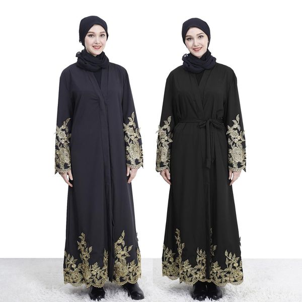 women dubai abaya with belt gold silk embroidery cardigan lace robes dress islamic wearing clothing, Red
women dubai abaya with belt gold silk embroidery cardigan lace robes dress islamic wearing clothing, Red