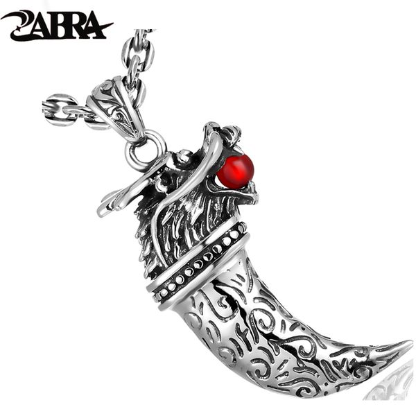 zabra 925 sterling silver dragon head bite red stone wolf fang vintage pendant men steampunk retro gothic male animal jewelry
zabra 925 sterling silver dragon head bite red stone wolf fang vintage pendant men steampunk retro gothic male animal jewelry