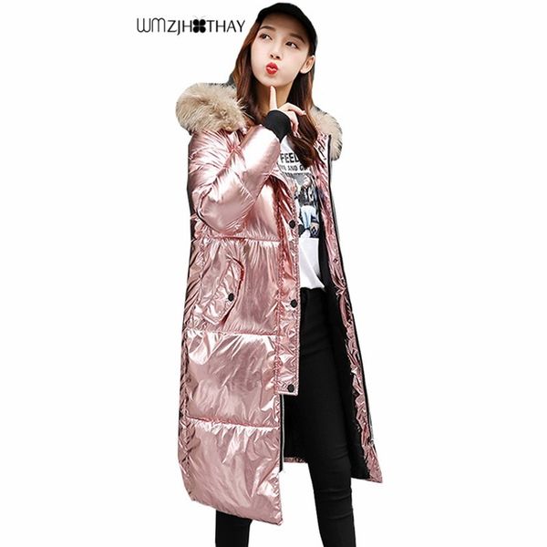 warm coat down cotton jacket new winter hooded parker long section bright big fur collar slim fashion thicken female outerwear, Black
warm coat down cotton jacket new winter hooded parker long section bright big fur collar slim fashion thicken female outerwear, Black