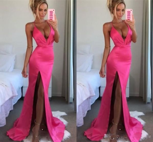 sexy русалка hot pink пром платья глубокий v шеи без рукавов 2020 передняя разделить вечернее платье дешевые партия платья, Black
sexy русалка hot pink пром платья глубокий v шеи без рукавов 2020 передняя разделить вечернее платье дешевые партия платья, Black