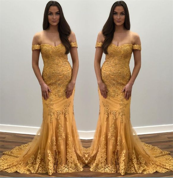 gold lace applique 2021 prom dresses mermaid off the shoulder formal evening gowns sweep train lace edge maid of honor dress, Black
gold lace applique 2021 prom dresses mermaid off the shoulder formal evening gowns sweep train lace edge maid of honor dress, Black