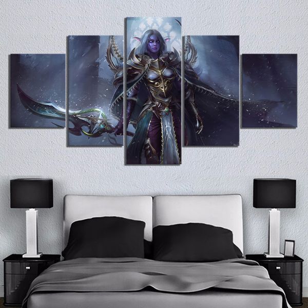 canvas painting prints home decor 5 panel lexith kaldorei huntress world of video game wall art modular pictures poster
canvas painting prints home decor 5 panel lexith kaldorei huntress world of video game wall art modular pictures poster