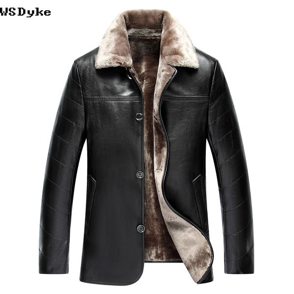 2017 new casual thick turn down collar men's winter leather jacket higher quality single breasted mens leather coats, Black
2017 new casual thick turn down collar men's winter leather jacket higher quality single breasted mens leather coats, Black