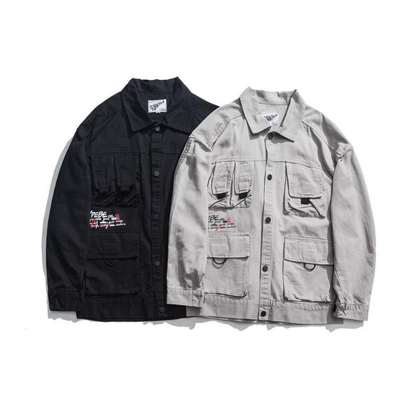 2019 autumn new style japanese-style popular brand coat men's loose-fit multi-pockets tooling jacket gai liang kuan on clothes m, Black;brown
2019 autumn new style japanese-style popular brand coat men's loose-fit multi-pockets tooling jacket gai liang kuan on clothes m, Black;brown