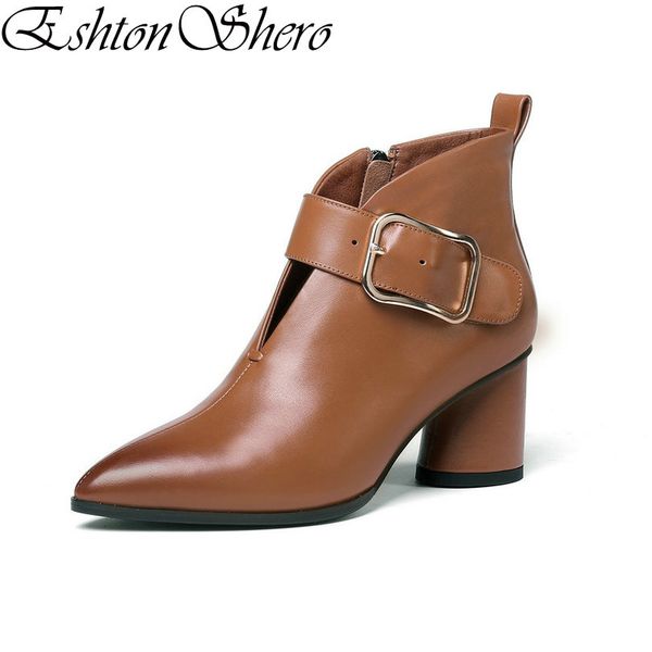 eshtonshero winter shoes woman ankle boots genuine leather+pu black round high heel zipper ladies motorcycle boots size 34-42
eshtonshero winter shoes woman ankle boots genuine leather+pu black round high heel zipper ladies motorcycle boots size 34-42