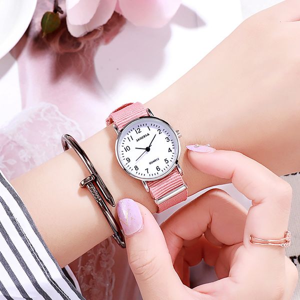 fashion nylon women watches bayan kol saati casual strap ladies wrist watch for women saat relogio zegarek damski, Slivery;brown
fashion nylon women watches bayan kol saati casual strap ladies wrist watch for women saat relogio zegarek damski, Slivery;brown