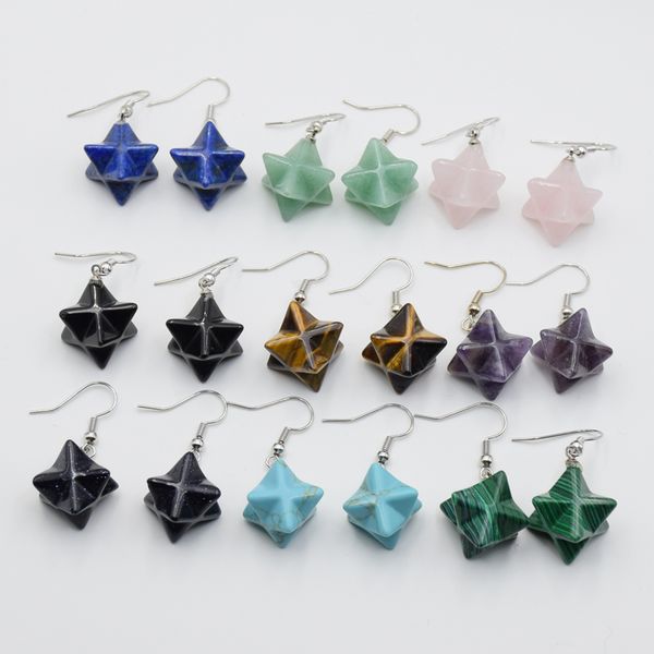 girl women's fashion eardrop earrings merkabah star reiki stone natural amethysts lapis lazuli opal female hook dangle earrings, Silver
girl women's fashion eardrop earrings merkabah star reiki stone natural amethysts lapis lazuli opal female hook dangle earrings, Silver