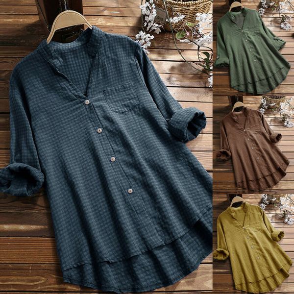 plus size women casual button pocket solid v neck cotton linen summer gypsy baggy tunic shirt long sleeve blouse hot
plus size women casual button pocket solid v neck cotton linen summer gypsy baggy tunic shirt long sleeve blouse hot