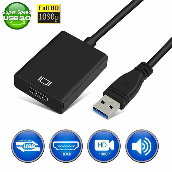 usb external video card usb 3.0 to hdmi female audio video adaptor converter cable for windows 7/8/10 pc
usb external video card usb 3.0 to hdmi female audio video adaptor converter cable for windows 7/8/10 pc