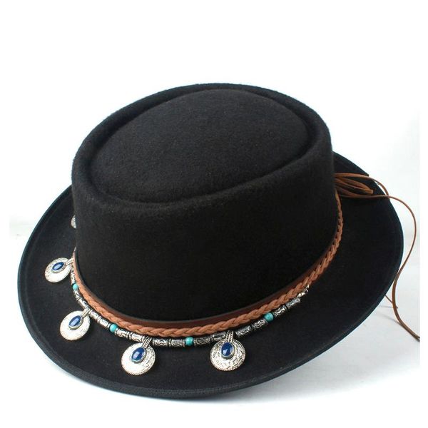 2020 fashion women pork pie hat panama jazz hat lady flat with punk belt trilby size 58cm, Blue;gray
2020 fashion women pork pie hat panama jazz hat lady flat with punk belt trilby size 58cm, Blue;gray