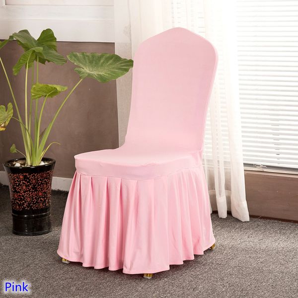pink colour lycra chair cover with skirt all around the chair bottom spandex skirt cover for wedding party decoration
pink colour lycra chair cover with skirt all around the chair bottom spandex skirt cover for wedding party decoration