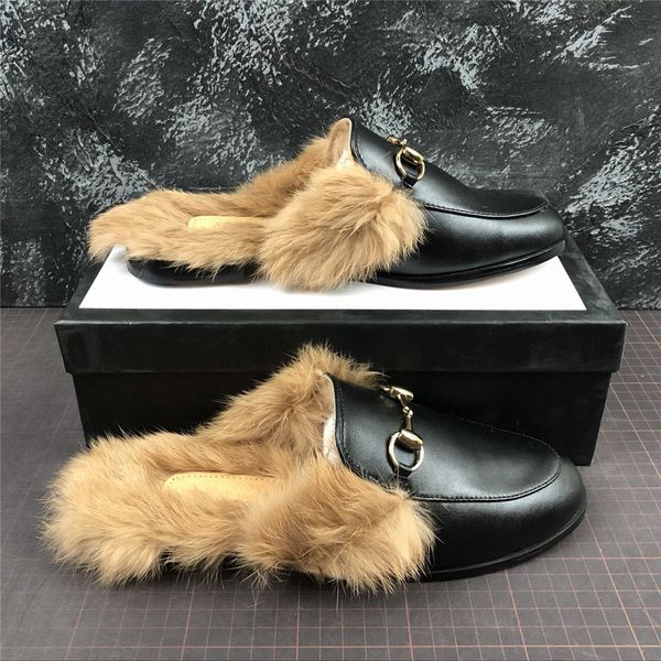 winter italy fashion women furry slippers fur flats suede mule real leather luxury fashion loafers shoes with metal chain, Black
winter italy fashion women furry slippers fur flats suede mule real leather luxury fashion loafers shoes with metal chain, Black