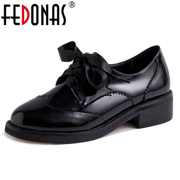 fedonas euro style women round toe pumps chunky heels black punk casual shoes woman spring autumn patent leather lace up shoes
fedonas euro style women round toe pumps chunky heels black punk casual shoes woman spring autumn patent leather lace up shoes