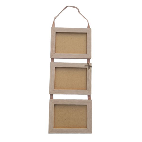 rustic three picture frame holds three 7'' ps shabby chic wood picture frame