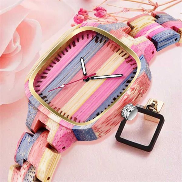 wood quartz watch colorful wood watch womens full wooden bracelet ladies dress clock environmental protection bamboo horlo, Slivery;brown
wood quartz watch colorful wood watch womens full wooden bracelet ladies dress clock environmental protection bamboo horlo, Slivery;brown