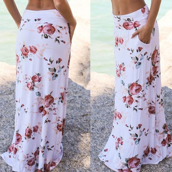 bigsweety boho flower printed maxi skirts beach long skirt elastic waist faldas saia women pocket casual, Black
bigsweety boho flower printed maxi skirts beach long skirt elastic waist faldas saia women pocket casual, Black