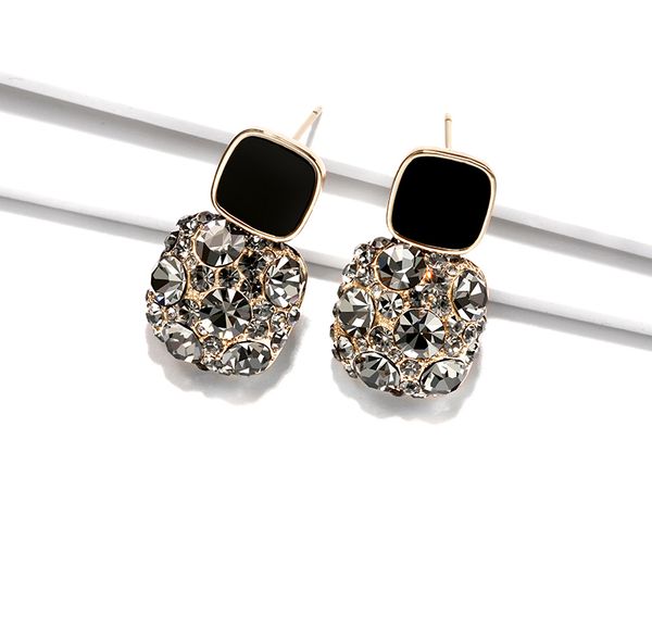 korean statement earrings black square resin geometric earrings for women crystal wedding rhinestone earring gifts, Silver
korean statement earrings black square resin geometric earrings for women crystal wedding rhinestone earring gifts, Silver