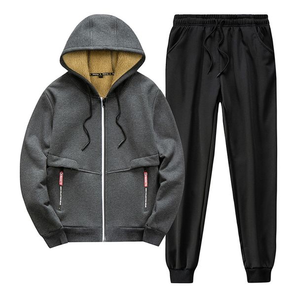 zipper sets tracksuit men autumn winter hooded sweatshirt drawstring outfit sportswear 2019 male suit pullover two piece sets, Gray
zipper sets tracksuit men autumn winter hooded sweatshirt drawstring outfit sportswear 2019 male suit pullover two piece sets, Gray