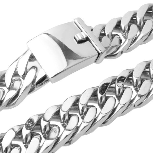 15/17mm cool stainless steel silver color cuban chain link jewelry men's necklace or bracelet wristband 7-40inch
15/17mm cool stainless steel silver color cuban chain link jewelry men's necklace or bracelet wristband 7-40inch