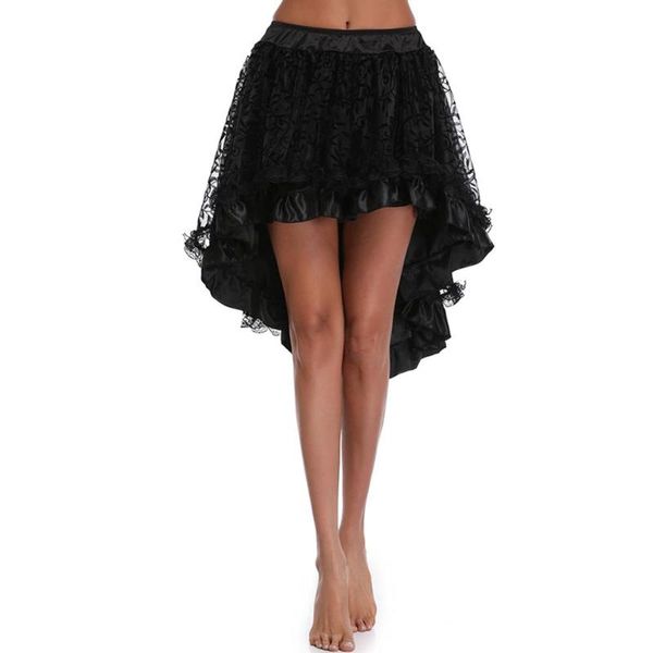 s-6xl victorian asymmetrical ruffled satin & lace trim gothic vintage skirts women corset skirt steampunk skirt cosplay costumes, Black
s-6xl victorian asymmetrical ruffled satin & lace trim gothic vintage skirts women corset skirt steampunk skirt cosplay costumes, Black