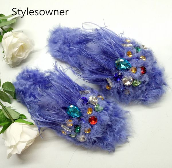 stylesowner 2018 autumn winter wool fur shearling slippers woman crystal feather outside woman sheep fur slippers zapatos mujer, Black
stylesowner 2018 autumn winter wool fur shearling slippers woman crystal feather outside woman sheep fur slippers zapatos mujer, Black