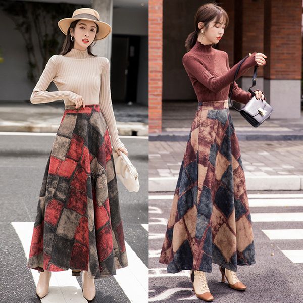 hayblst brand skirt women 2019 new autumn winter plus size3xl woolen elegant korean style fashion plaid tall waist long clothing, Black;gray
hayblst brand skirt women 2019 new autumn winter plus size3xl woolen elegant korean style fashion plaid tall waist long clothing, Black;gray