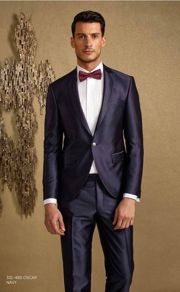 one button navy blue groom tuxedos peak lapel men suits 2 pieces wedding/prom/dinner blazer (jacket+pants+tie) w764, Black;gray
one button navy blue groom tuxedos peak lapel men suits 2 pieces wedding/prom/dinner blazer (jacket+pants+tie) w764, Black;gray