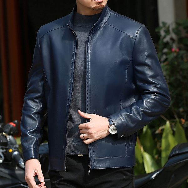 men's leather & faux spring men genuine jacket autumn sheepskin coat real stand collar jackets jaqueta couro bang29ja2922 yy522, Black
men's leather & faux spring men genuine jacket autumn sheepskin coat real stand collar jackets jaqueta couro bang29ja2922 yy522, Black